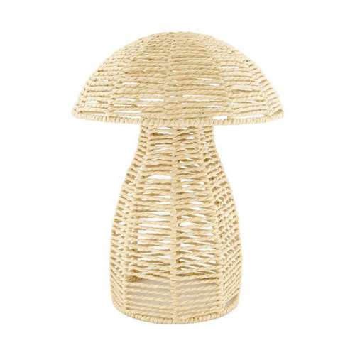 Visuel 1 du produit Champignon décoratif coloris beige en corde en papier - 28 cm