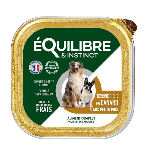Visuel 1 du produit Pâtée pour chien au canard en barquette de 300 g