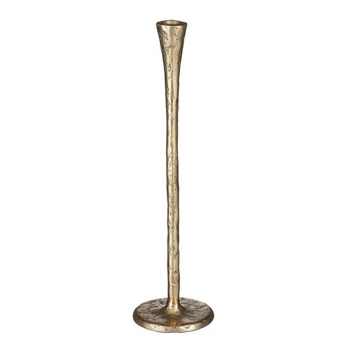 Visuel 1 du produit Bougeoir en aluminium or antique Norwin grand modèle - Ø 11 x H 41 cm