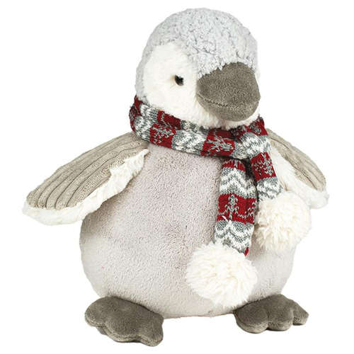 Visuel 1 du produit Peluche pingouin coloris gris - 35 cm