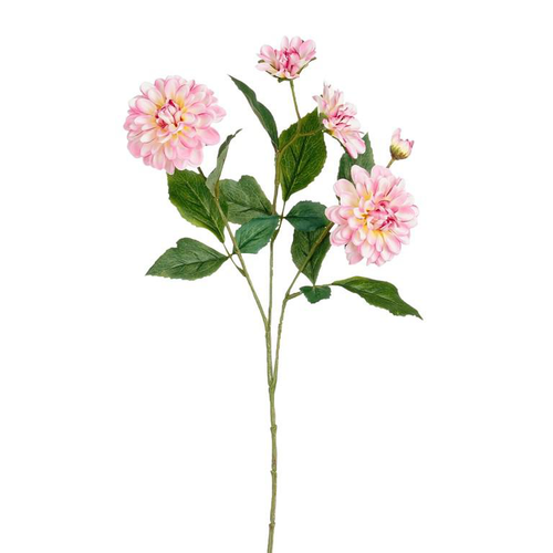 Visuel 1 du produit Tige de dahlia artificielle en plastique recyclé lilas - 67 cm