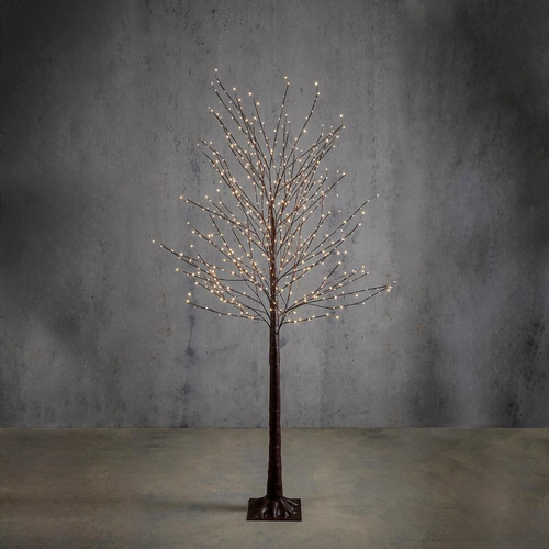 Visuel 1 du produit Arbre brun lumineux à 576 micro LED blanc chaud - Ø 60 x H 180 cm