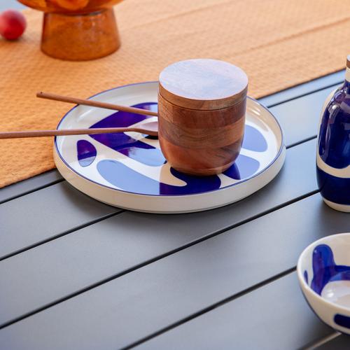 Visuel 6 du produit Table de jardin Zinnia 12 places coloris gris anthracite en aluminium - 202,2 à 319,5 x 100 x 75 cm