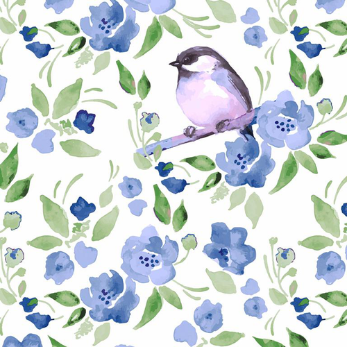 Visuel 1 du produit Lot de 20 serviettes 3 plis Flower Poem coloris multicolore - 24 x 24 cm