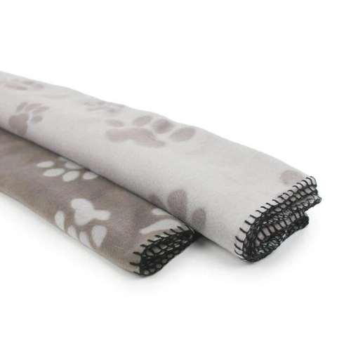 Visuel 1 du produit Plaid polaire coloris gris - 150 x 100 cm