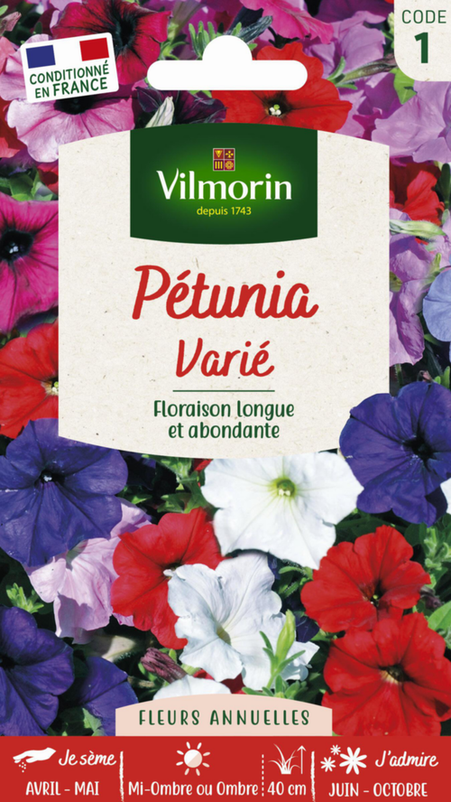 Visuel 1 du produit Pétunia varié Vilmorin - graines à semer