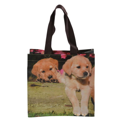 Visuel 1 du produit Sac de course illustrations chiots taille S - 24,6 x 9,7 x 23,9 cm