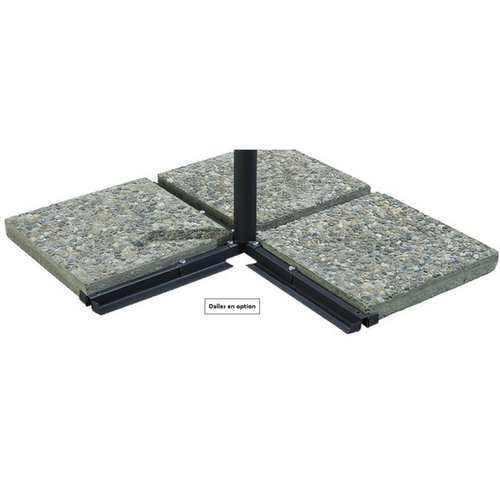 Visuel 3 du produit Parasol déporté gris en aluminium Proloisirs Roma - 3 x 4 m