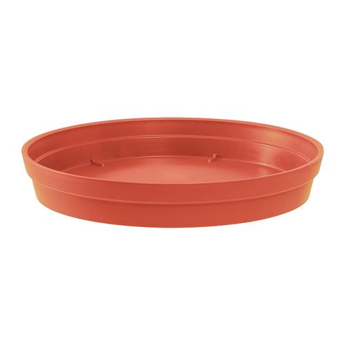 Visuel 1 du produit Soucoupe ronde en plastique coloris terre battue EDA Toscane - Ø 22,5 x H 3,8 cm