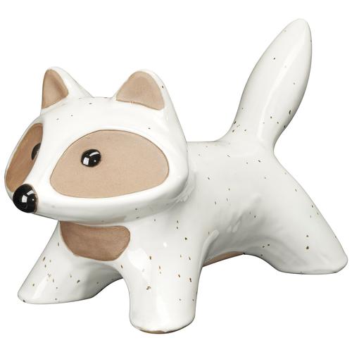 Visuel 4 du produit Figurine décorative renard coloris marron en terre cuite émaillée - 28 x 14,5 x 1 cm