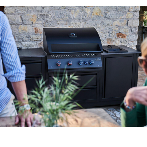 Visuel 3 du produit Barbecue gaz encastrable noir Napoléon Big 32 Phantom 4 brûleurs - 85,1 x 70,1 x 61 cm