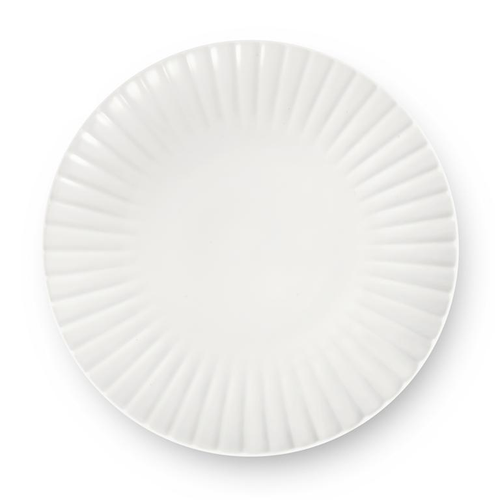 Visuel 1 du produit Assiette plate en grès blanc Adele - Ø 27 cm