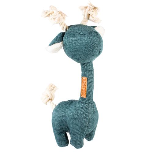 Visuel 1 du produit Jouet pour chien coloris bleu en chenille peluche girafe D&D Home George - Taille S 7 x 15 x 26 cm