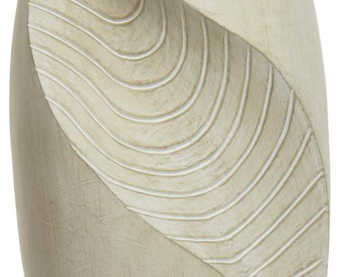 Visuel 2 du produit Statue ovale en fibre argile coloris blanc cassé Decoris - 30,5 x 30,5 x 79 cm