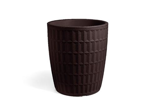 Visuel 1 du produit Pot rond en plastique coloris bronze rouille Veca Tyle - Ø 60 cm