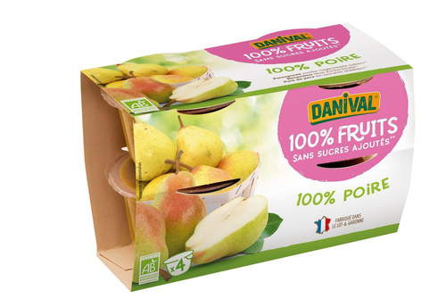 Visuel 1 du produit Purée de fruits 100% poire bio - 4 x 100g