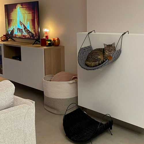 Visuel 2 du produit Lit radiateur pour chat coloris gris Europet D&D Home Léah - 46 x 38 x 31 cm