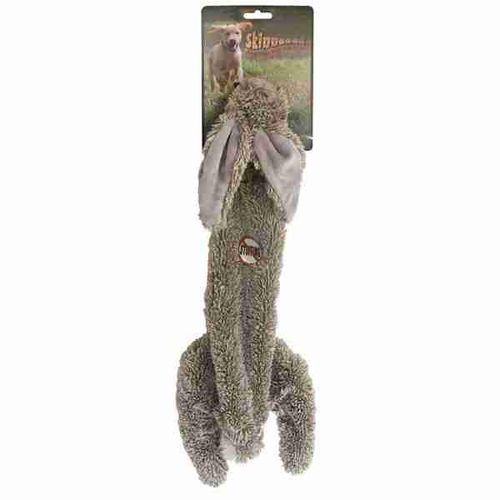 Visuel 1 du produit Peluche lapin plat gris pour chien Skinneez - 61 cm