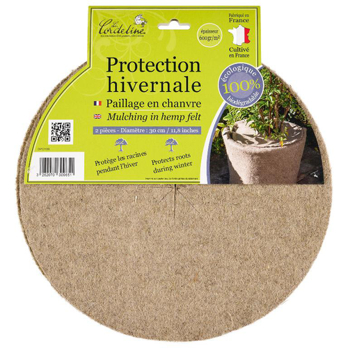 Visuel 1 du produit Lot de 2 disques de chanvre hiver coloris marron - Ø 30 cm