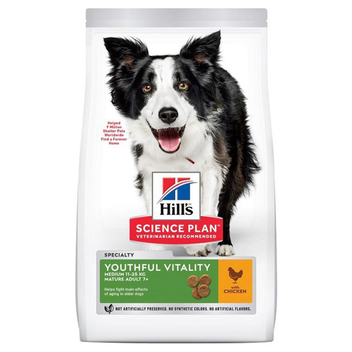 Visuel 1 du produit Croquette pour chien mature de taille moyenne au poulet Hill's - 12 kg