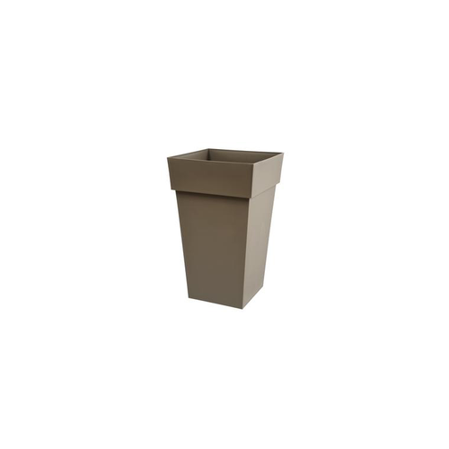 Visuel 1 du produit Pot Toscane carré haut taupe L40xl39xH65 cm