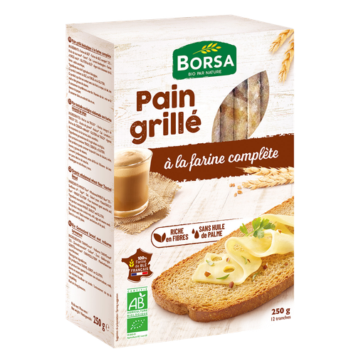 Visuel 1 du produit Pains grillés complet bio - 250 gr