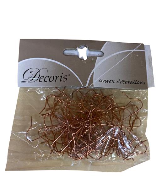 Visuel 2 du produit Sachet de 50 attaches pour boules de Noël en métal cuivré - 6 x 10 cm