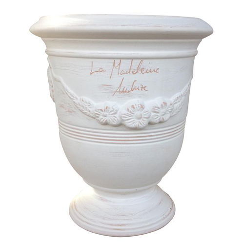 Visuel 1 du produit Vase Anduze cérusé en terre cuite H 38 x Ø 43 cm