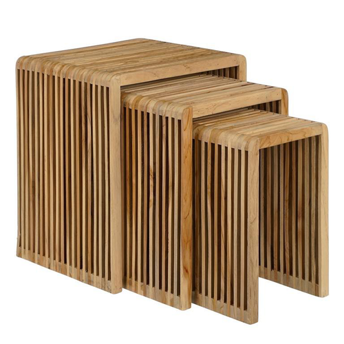 Visuel 1 du produit Sellette en bois recyclé Yonker moyen modèle - 45 x 34 x 34 cm