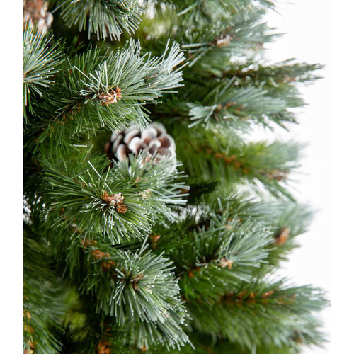 Visuel 2 du produit Sapin de Noël artificiel coloris vert givré avec toile de jute Pittsburgh - 90 cm
