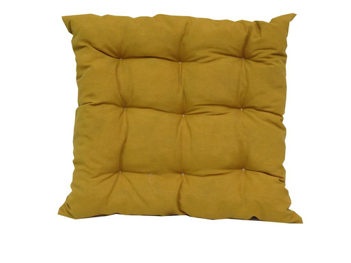 Visuel 1 du produit Galette de chaise en coton coloris jaune Jekyll - 40 x 40 cm