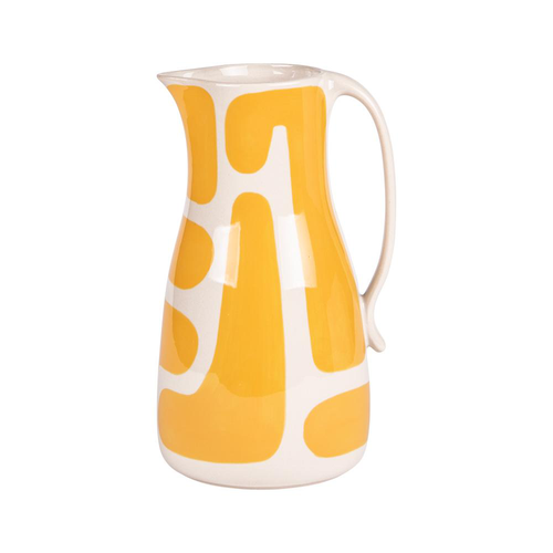 Visuel 1 du produit Pichet en grès jaune et beige Lulli - 1,8 L