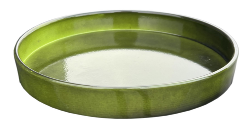 Visuel 1 du produit Soucoupe pour pot évasé coloris vert en métal recyclé - 28 x 28 x 3 cm
