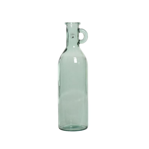 Visuel 1 du produit Vase bouteille coloris vert en verre recyclé - Ø 14 cm