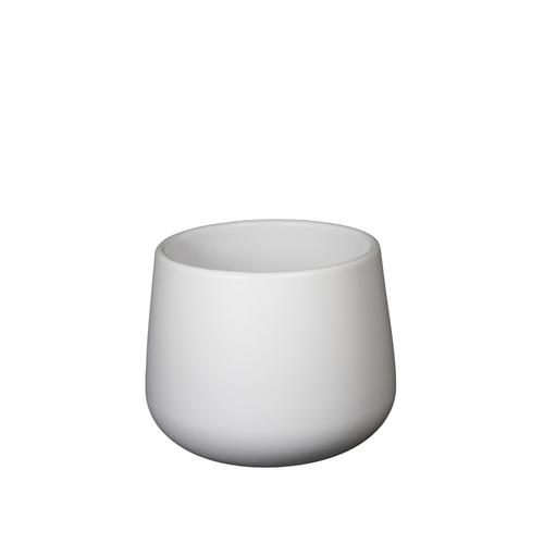 Visuel 1 du produit Cache-pot en céramique modèle 620-15 coloris blanc - Ø 13,5 x H 13 cm
