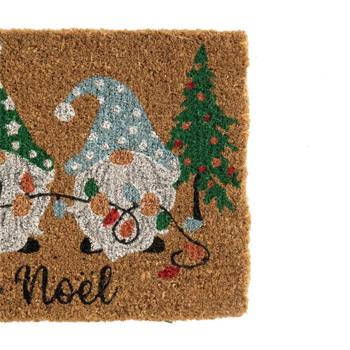 Visuel 2 du produit Paillasson en fibre de coco motif Gnomes Joyeux Noël - 72 x 40 cm