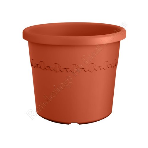 Visuel 1 du produit Pot en plastique recyclé terra Elho Algarve Cilindro - Ø 24,5 x H 20,8 cm
