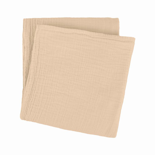 Visuel 1 du produit Plaid en coton coloris beige Fripouille - 130 x 180 cm