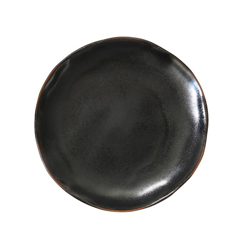 Visuel 1 du produit Assiette à dessert en grès réactif gris anthracite Médard de Noblat collection Vertigo Volcan - Ø 21 cm