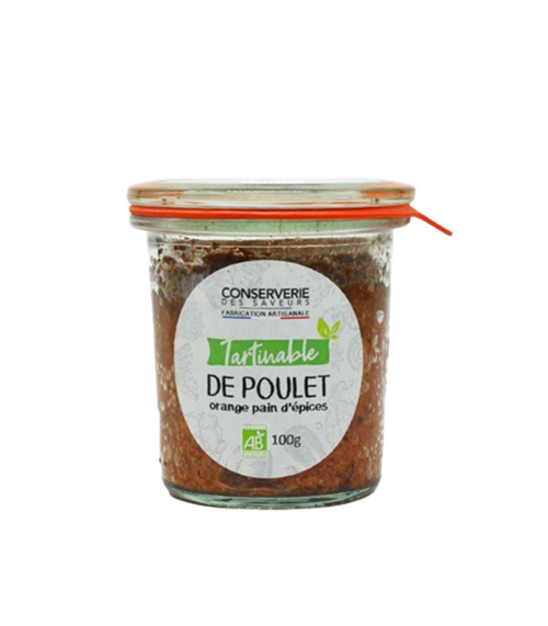 Visuel 1 du produit Tartinable de poulet orange pain d’épices Conserverie des saveurs - 100 g