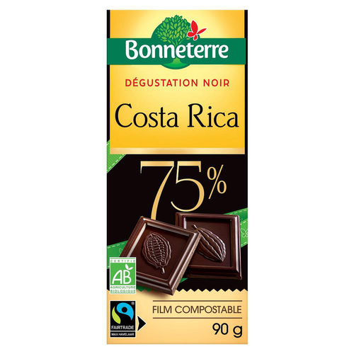 Visuel 1 du produit Chocolat Dégustation noir Costa Rica 75% en tablette de 80 g