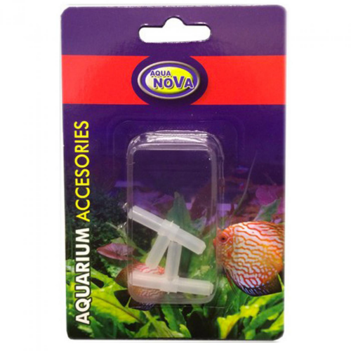 Visuel 1 du produit Raccords 3 voies 90° pour tuyaux Ø 4/6mm en plastique - AQUA NOVA - lot de 2