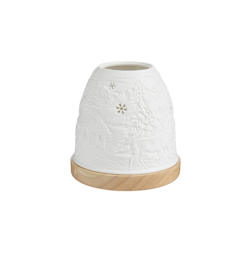 Visuel 1 du produit Mini-igloo lumineux en verre à motif chalet enneigé Bernard Grange