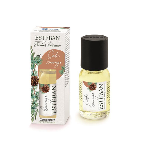 Visuel 1 du produit Concentré de parfum en flacon compte-goutte Cèdre sauvage Esteban - 15 ml