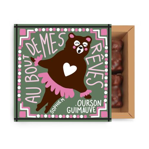 Visuel 5 du produit Ourson guimauve boite à mots tous doux Sophie M - 65 g
