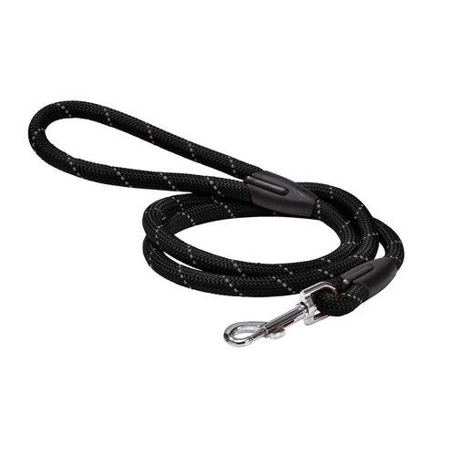 Visuel 1 du produit Laisse pour chien en nylon rond coloris noir Bobby - 1,2 m