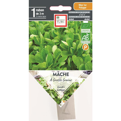 Visuel 1 du produit Graines de Mâche à grosse graine bio Ernest Turc - graines à semer