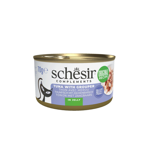 Visuel 1 du produit Alimentation humide en gelée pour chat thon mérou Schesir - 70 g