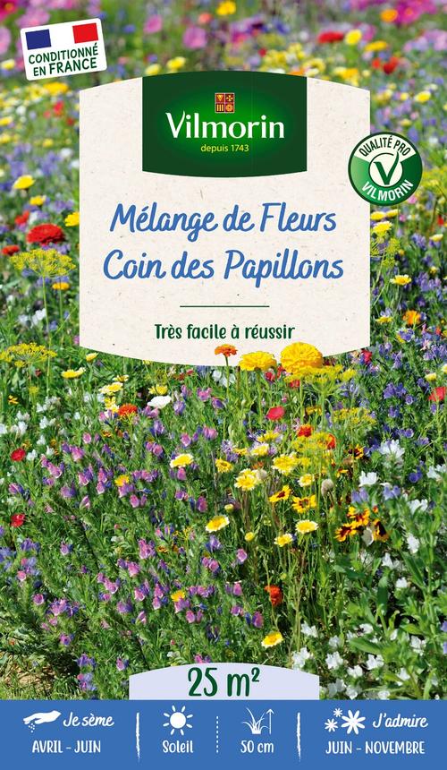 Visuel 1 du produit Mélange de fleurs 25 m² coin papillons coloris multicolore Vilmorin jardin  - 10 x 2,7 x 17,2 cm