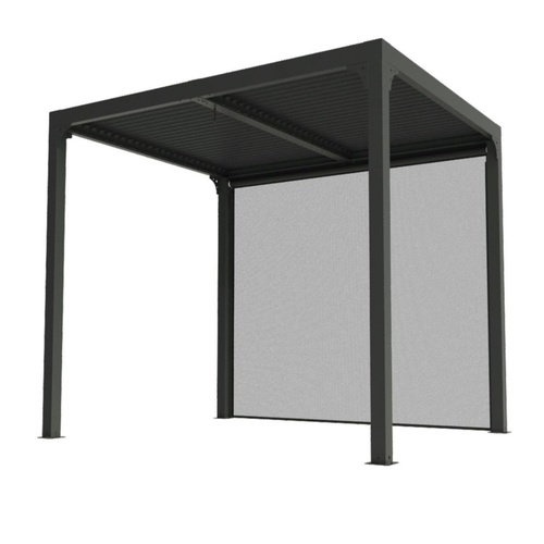 Visuel 1 du produit Pergola bioclimatique coloris gris en aluminium - 2,4 x 3 m